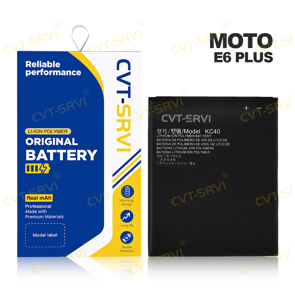 CVT-SRVI Moto E6 Plus Battery / Batería para Moto E6 Plus – New 0 Cycle High Capacity Replacement / Reemplazo de Batería Nueva y de Alta Capacidad