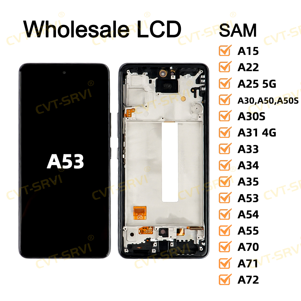 CVT-SRVI Pantalla Sam A53– 100% Nueva, LCD Touch Screen Compatible con Alta Resolución