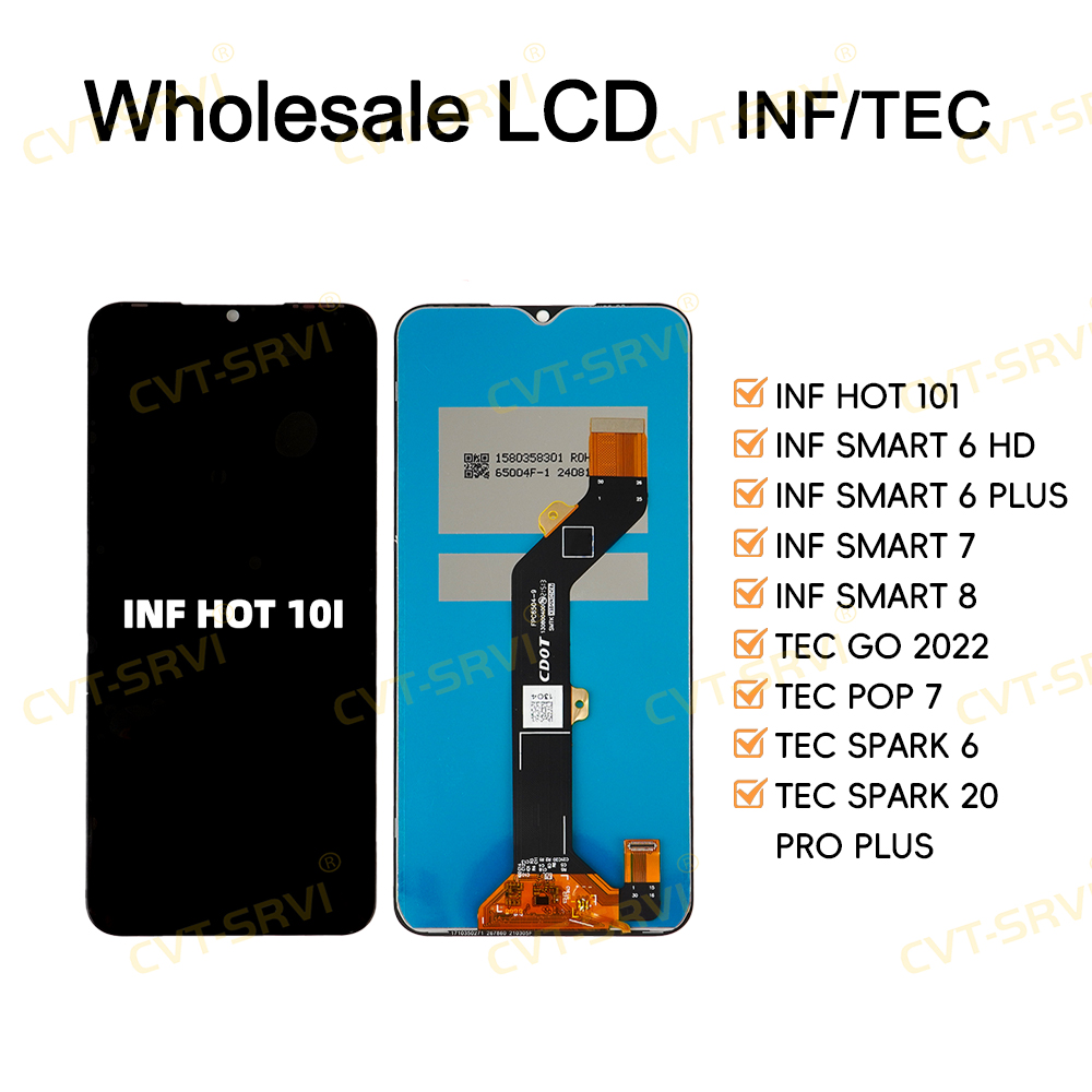 Actory Price CVT/CVT-Srvi Pantalla LCD Touch Screen Factory Wholesale Mobile Phone LCD Display for TEC HOT 30 PLAY Mobile Phone Accessories
