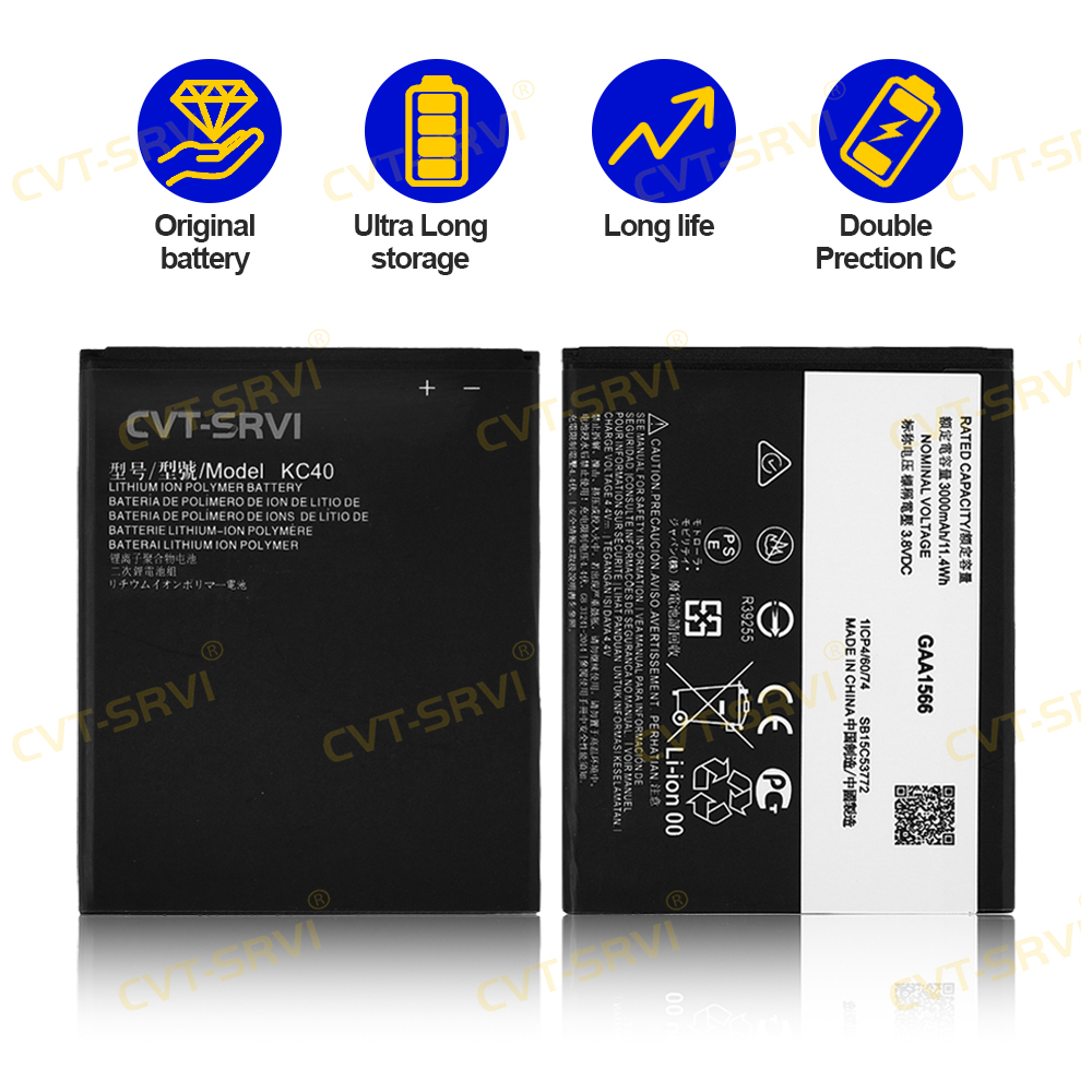 CVT-SRVI Moto E6 Plus Battery / Batería para Moto E6 Plus – New 0 Cycle High Capacity Replacement / Reemplazo de Batería Nueva y de Alta Capacidad