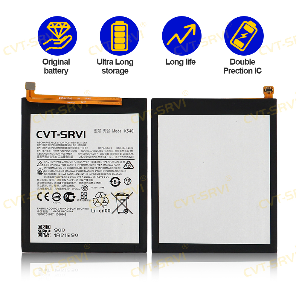 CVT-SRVI Moto E6S Battery / Batería para Moto E6S – New 0 Cycle High Capacity Replacement / Reemplazo de Batería Nueva y de Alta Capacidad
