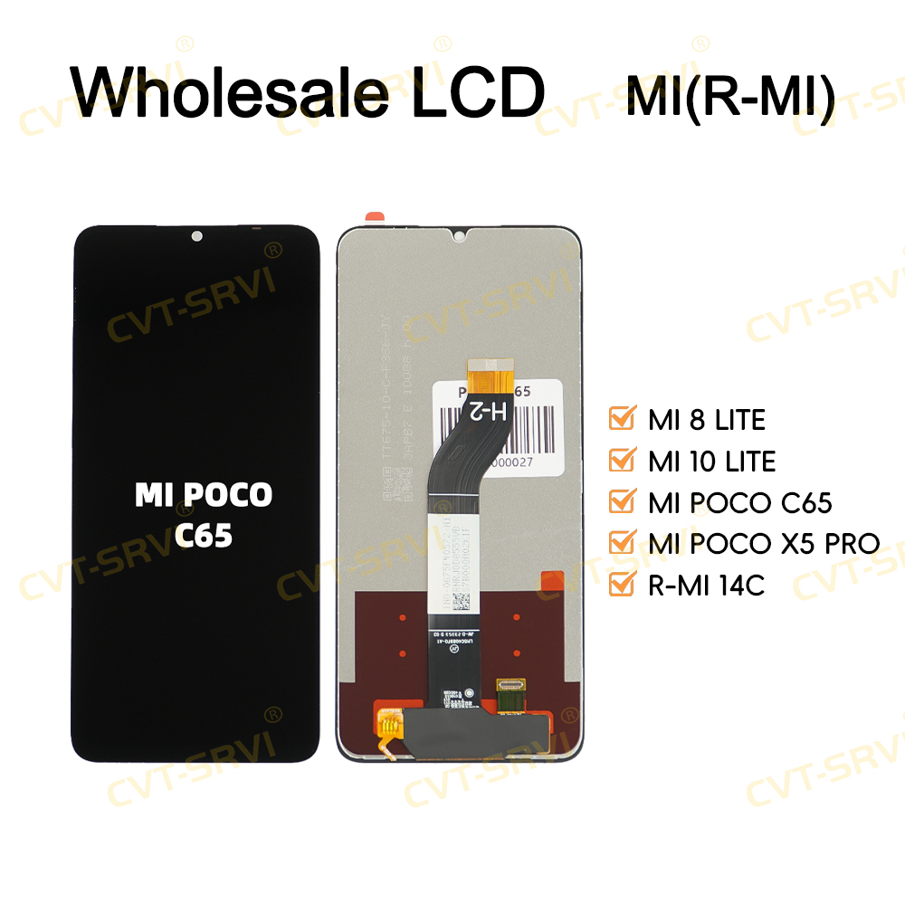 CVT-SRVI Pantalla Ensamblada para X-MI POCO C65 – LCD de Alta Calidad + Touch Screen, Compatible 
