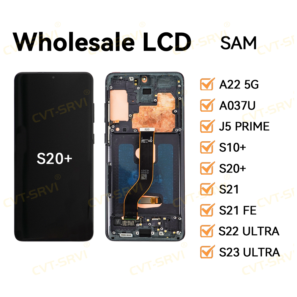 CVT-SRVI Sam S20+ LCD + Pantalla Táctil – Ensamblaje HD para Reparación Profesional o DIY, Producto 100% Nuevo y Sellado