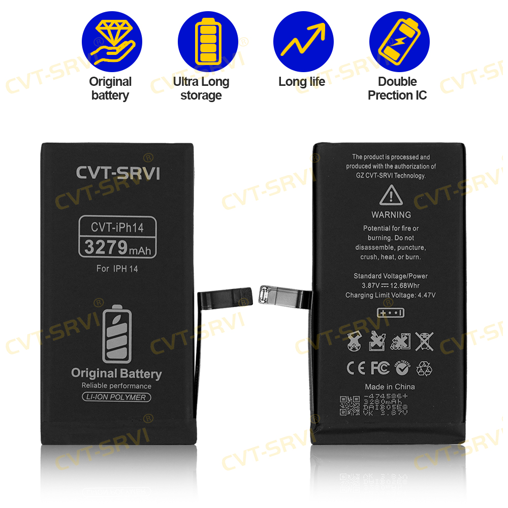 2025 Mobile Cell Phone for IPhone Battery Replacement Batterie Repair Parts for IPhone 14