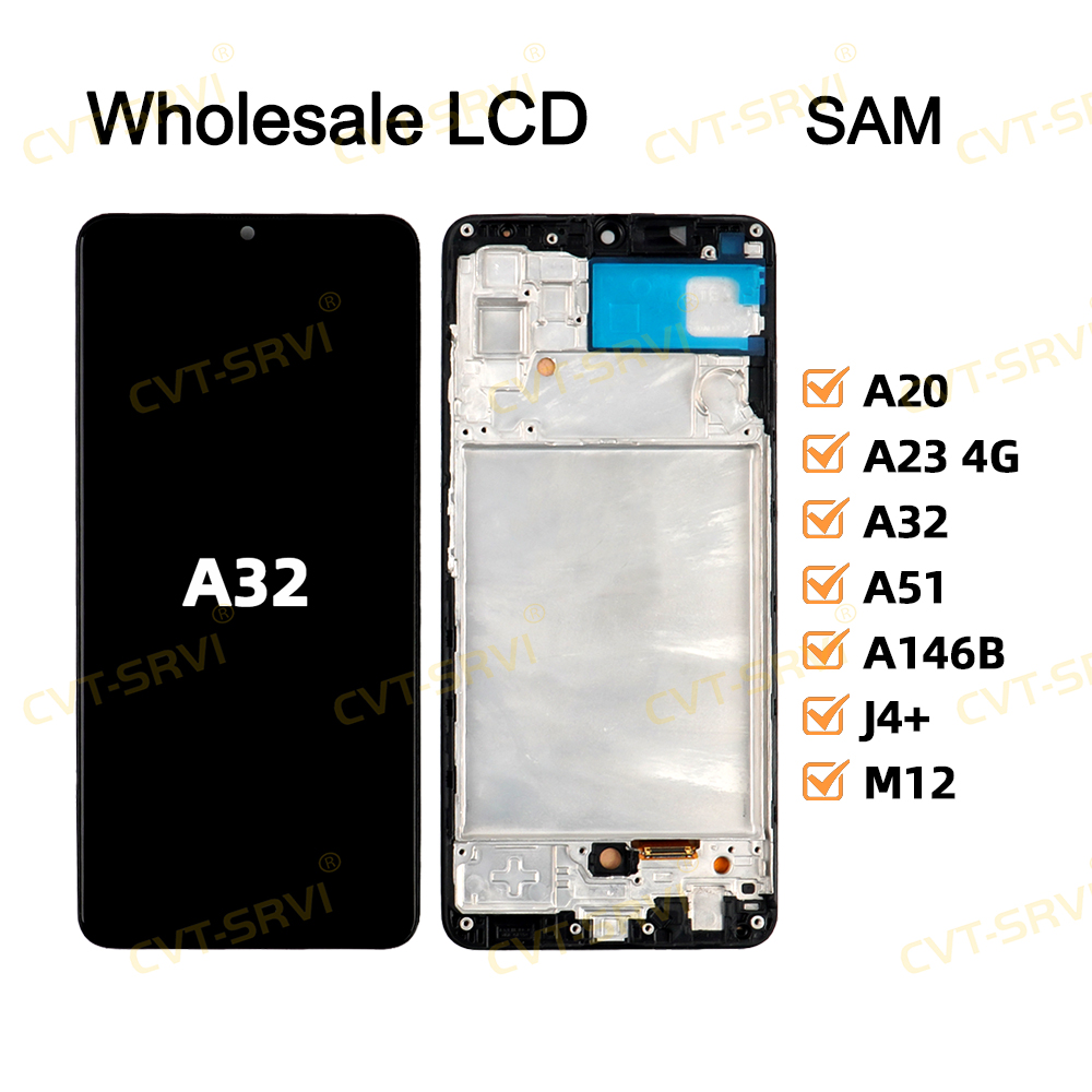 CVT-SRVI Sam A33 Pantalla LCD + Touch – HD Display Reemplazo Rápido, 100% Nueva y Compatible