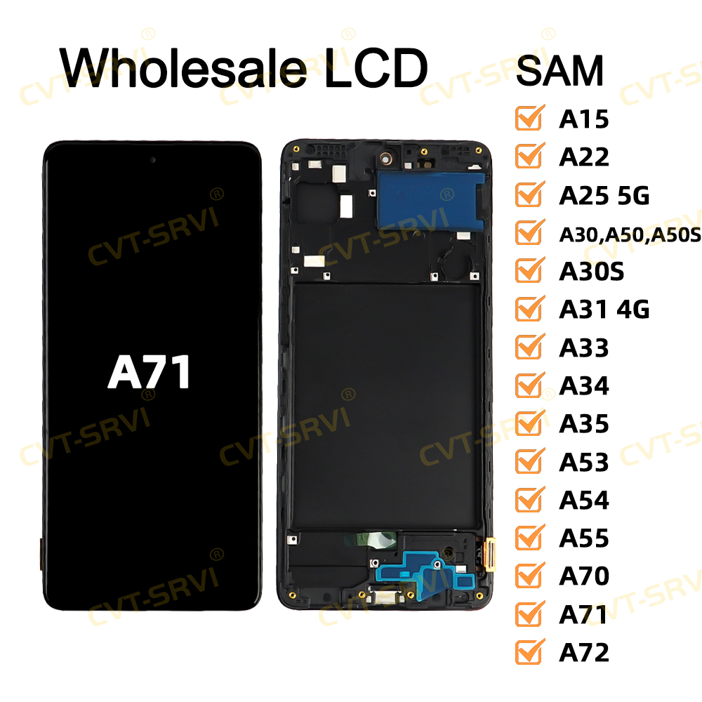 CVT-SRVI Pantalla LCD para SAM A71 – Reemplazo Original, Touch Sensible y Resolución Clara