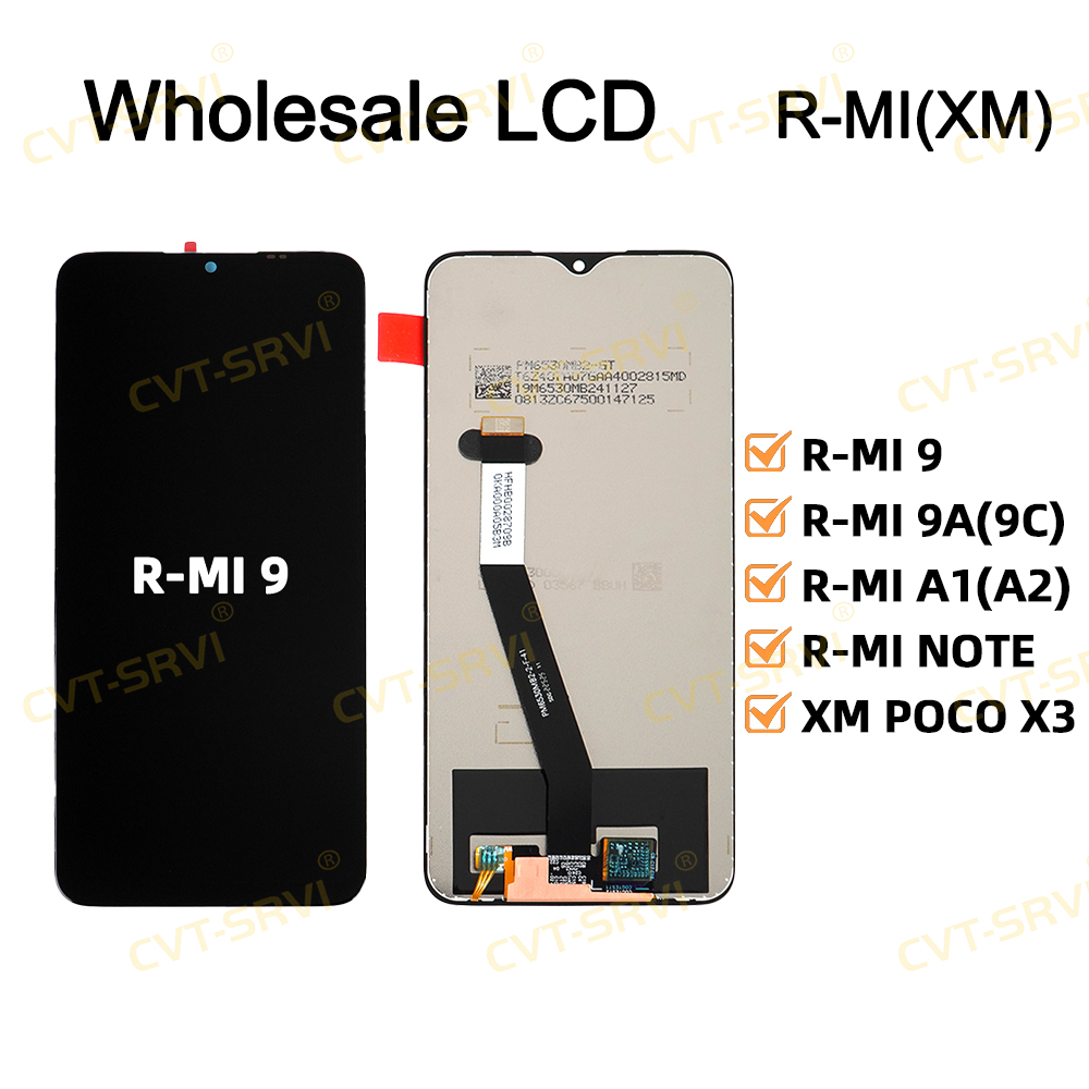 CVT-SRVI Original Touch Screen Display Mobile Phone LCD for Redmi 9