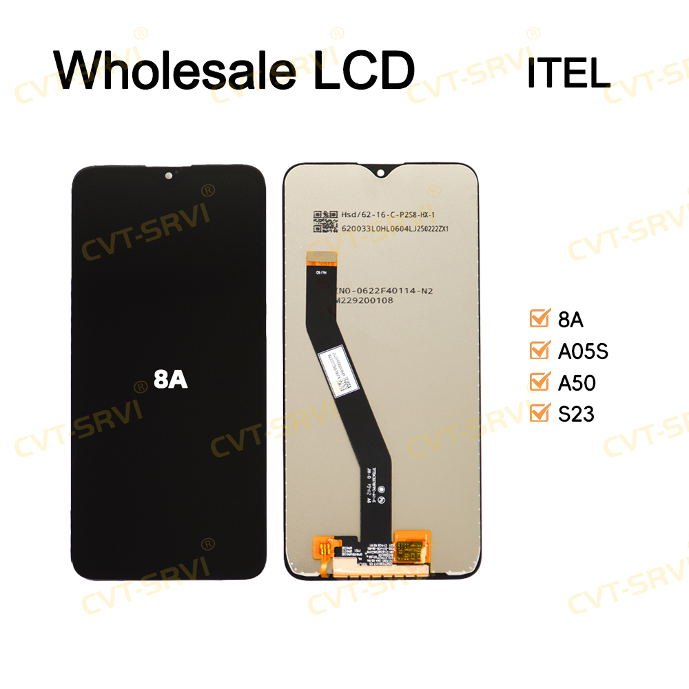 CVT China Factory Price Mobile Phone Accessory Pantallas Touch Screen Mobile Phone LCD for ITEL 8A