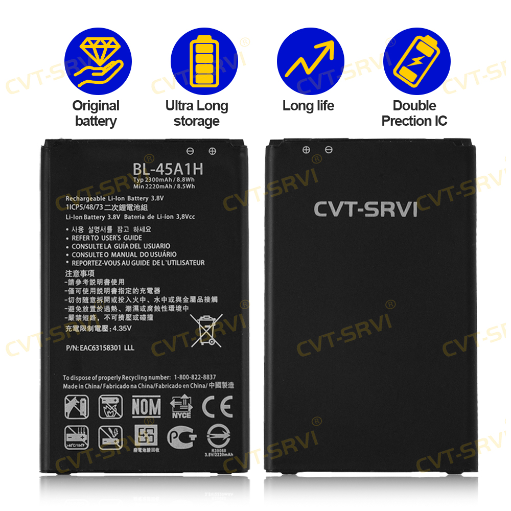 CVT-SRVI LG K10 Battery / Batería para LG K10 – New 0 Cycle High Capacity / Nueva Batería de Alta Capacidad 0 Ciclos