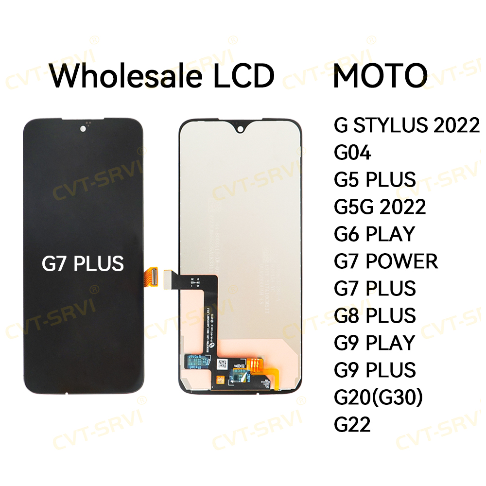 CVT China Factory Price Mobile Phone Accessory Pantallas Touch Screen Mobile Phone LCD for Motorola G7 PLUS