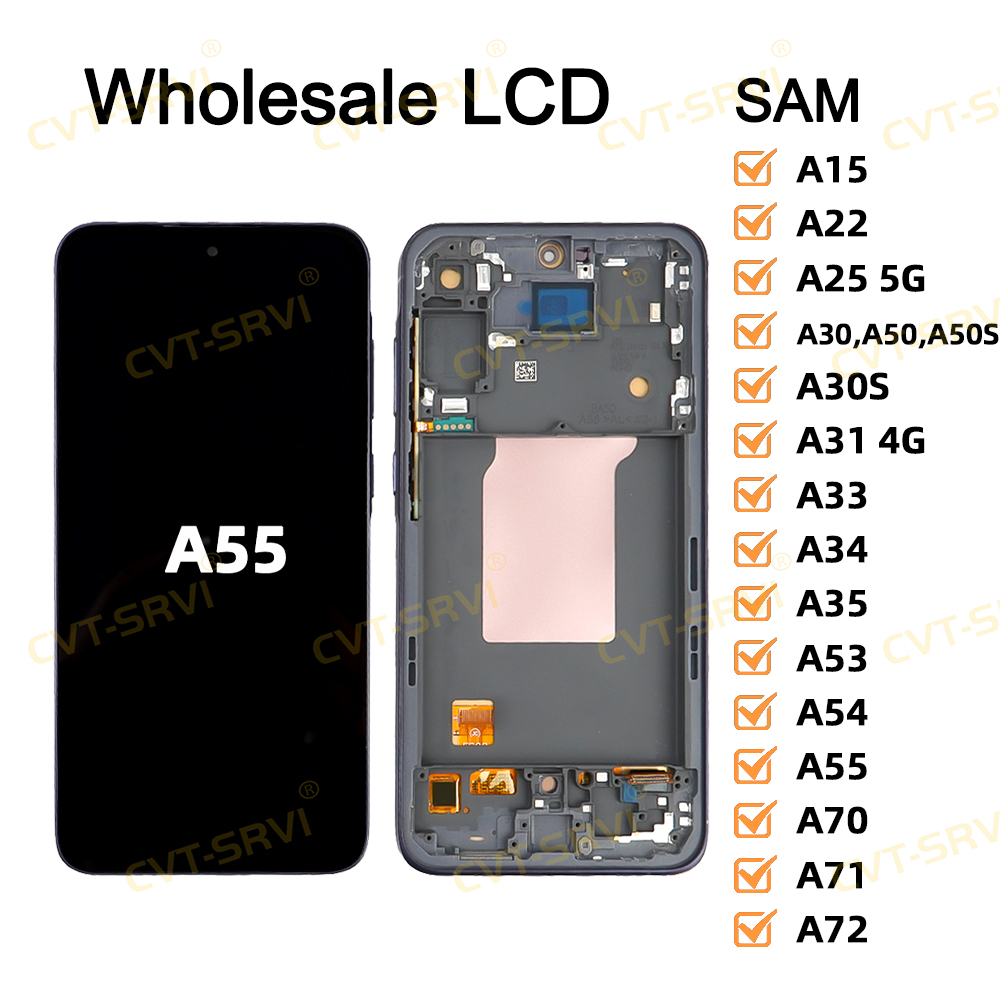 CVT-SRVI Sam A55 LCD Display + Touch – Pantalla HD Nueva, Fácil de Instalar