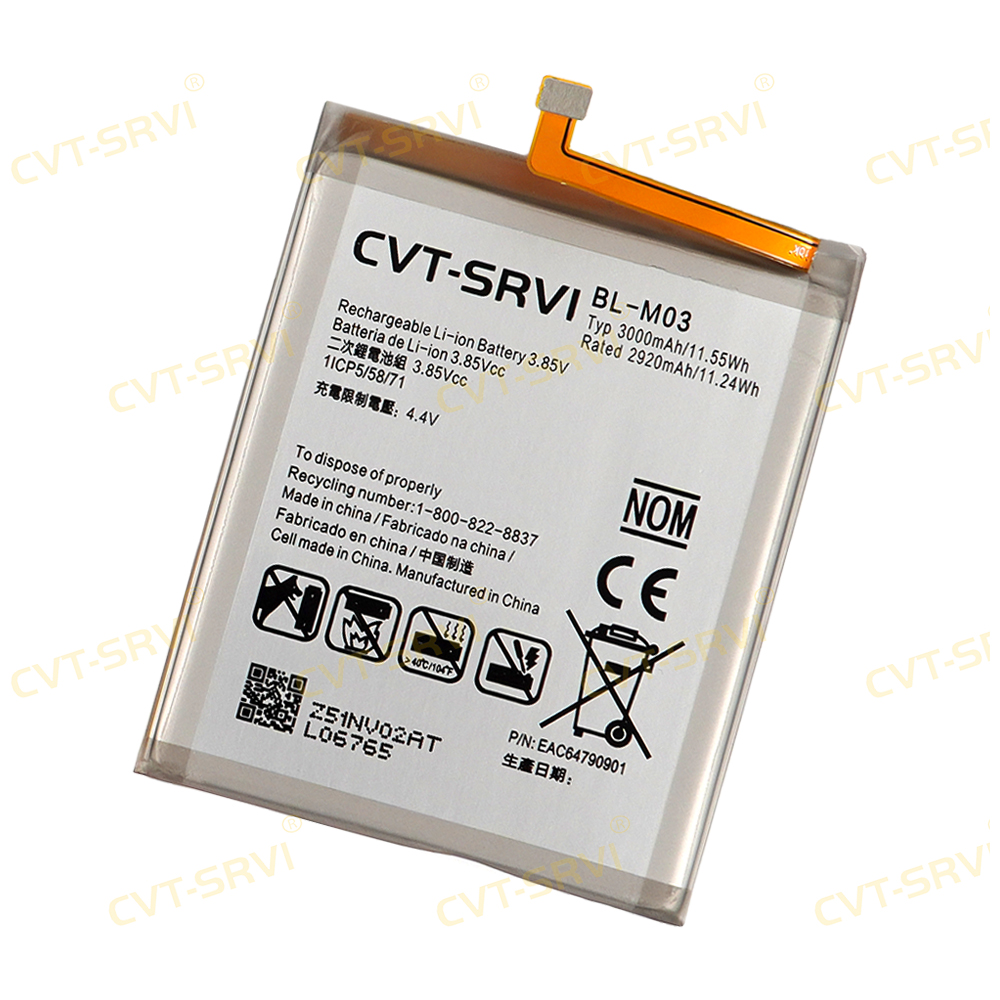 CVT-SRVI LG K22 Battery / Batería para LG K22 – New 0 Cycle High Capacity Replacement / Reemplazo de Batería Nueva y de Alta Capacidad