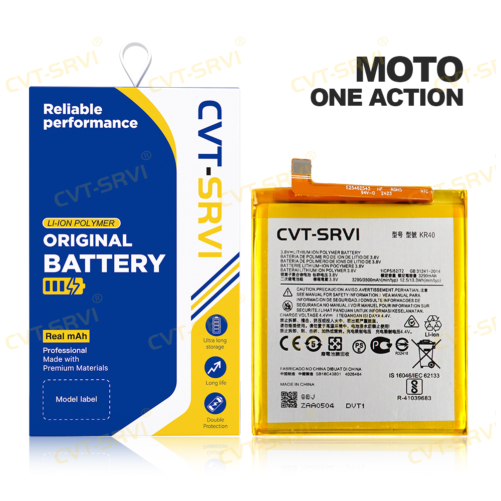 CVT-SRVI Moto One Action Battery Nueva 0 Ciclos – High Capacity Reemplazo 100% Compatible y Duración Extrema