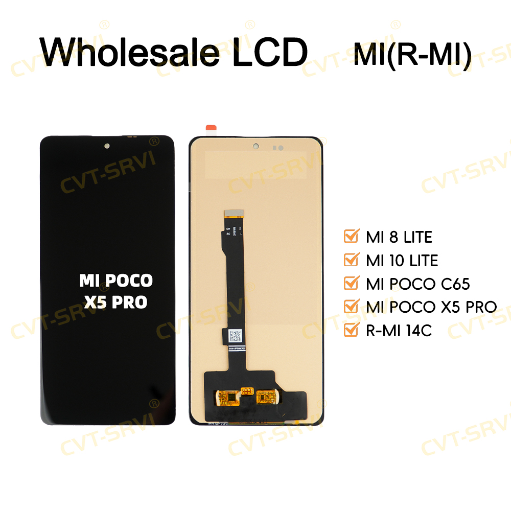 CVT-SRVI X-MI POCO X5 PRO Pantalla Reemplazo Completa – Ensamblaje LCD + Touch para Reparación de Pantalla Rota o Sin Imagen