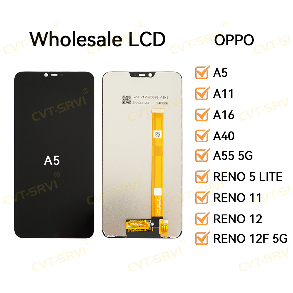 Wholesale CVT-Srvi LCD Screen Display Pantallas PARA Celulares Original Touch Screen Part Mobile Phone Cell LCD for OPPO A5/A11/A16
