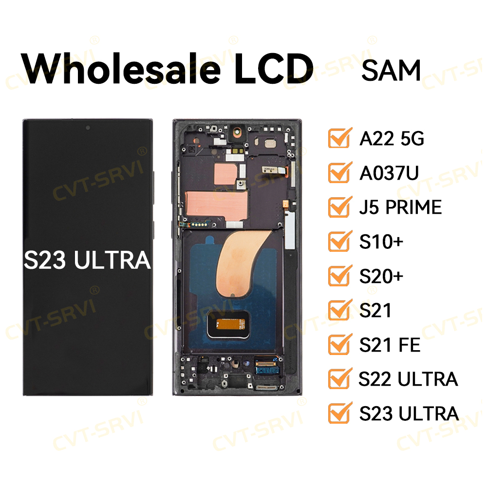 CVT-SRVI Pantalla LCD para Sam S23 ULTRA – Ensamblaje Completo con Panel Táctil, Alta Resolución, Instalación Rápida y Compatibilidad Perfecta