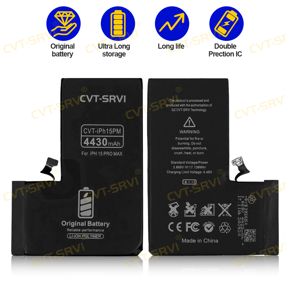 CVT-SRVI Hot Selling Original Quality Batteria PARA Telefonos Cell Phone Battery for IPhone 15 PRO MAX