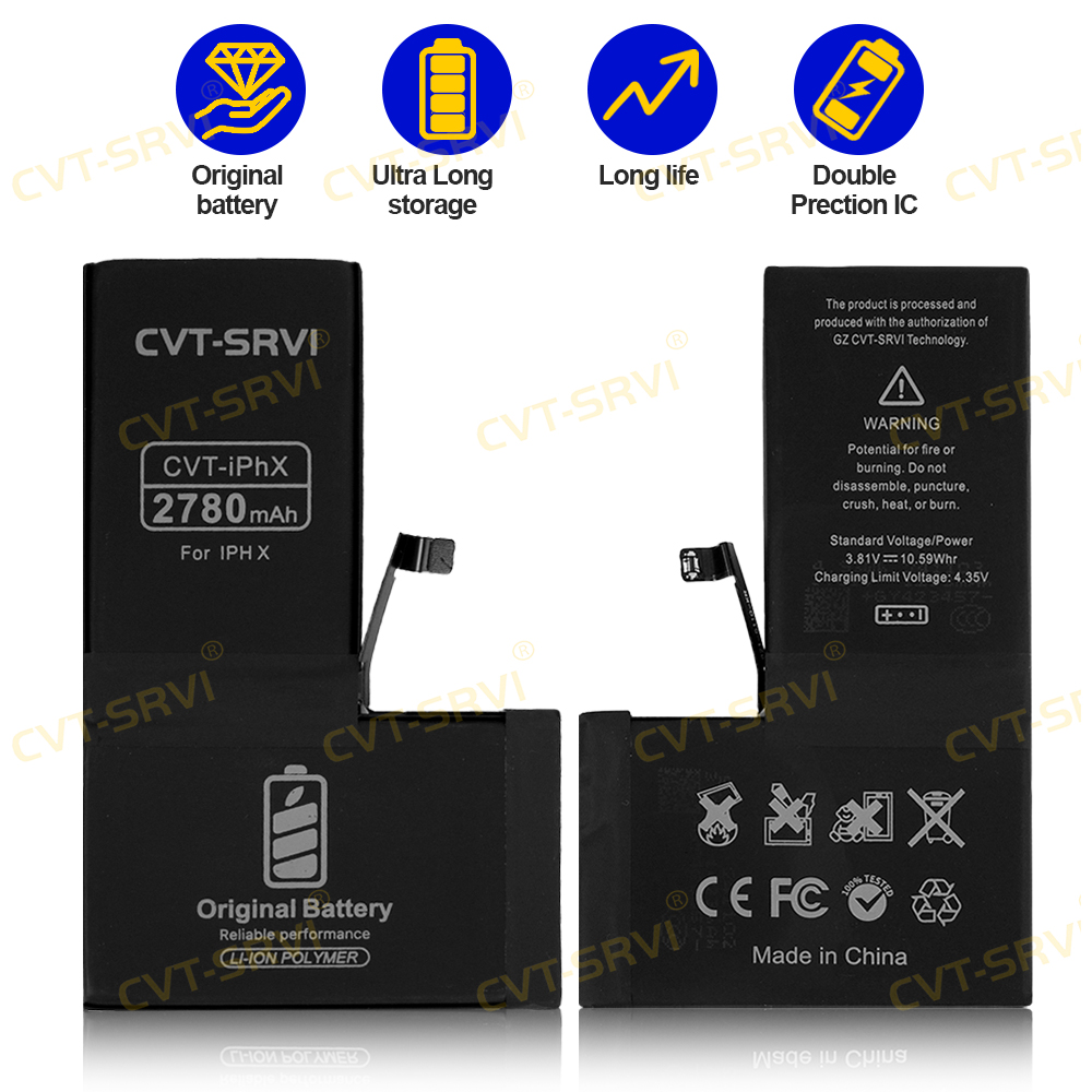 Wholesale Original Bateria Mobile Phone Parts Factory Price Full Capacity Smooth Bateria for IPhone X