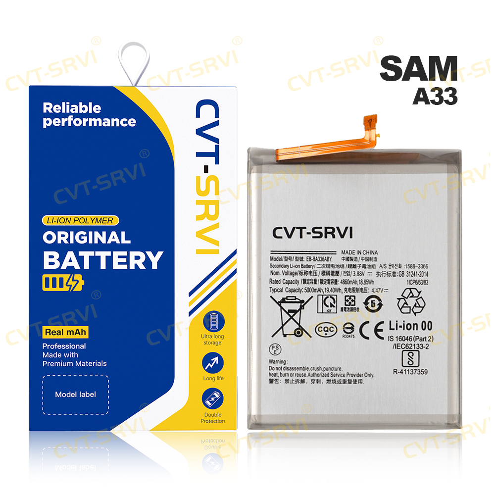 CVT-Svri Factory Price Bateria para Celular Mobile Phone Battery Li-ion Polymer Battery for Samsung Series A33
