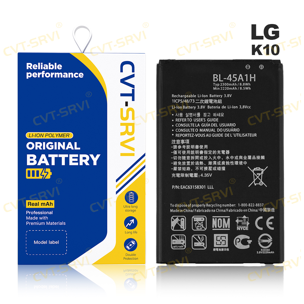 CVT-SRVI LG K10 Battery / Batería para LG K10 – New 0 Cycle High Capacity / Nueva Batería de Alta Capacidad 0 Ciclos