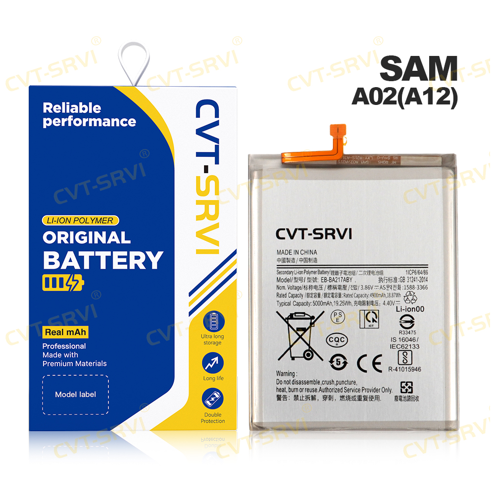 High Capacity Battery Wireless Charging Battery Mobile Phone Accessories Solar Battery for Sam A02