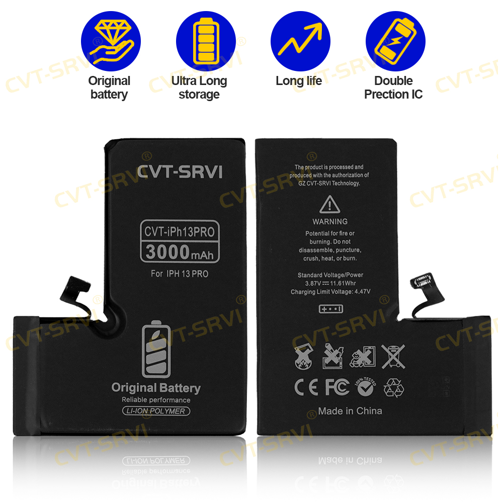 CVT Reliable High Quality Phone Battery with Self-Programming System Batería Del Celulares Good Quality Battery for IPhone 13 PRO