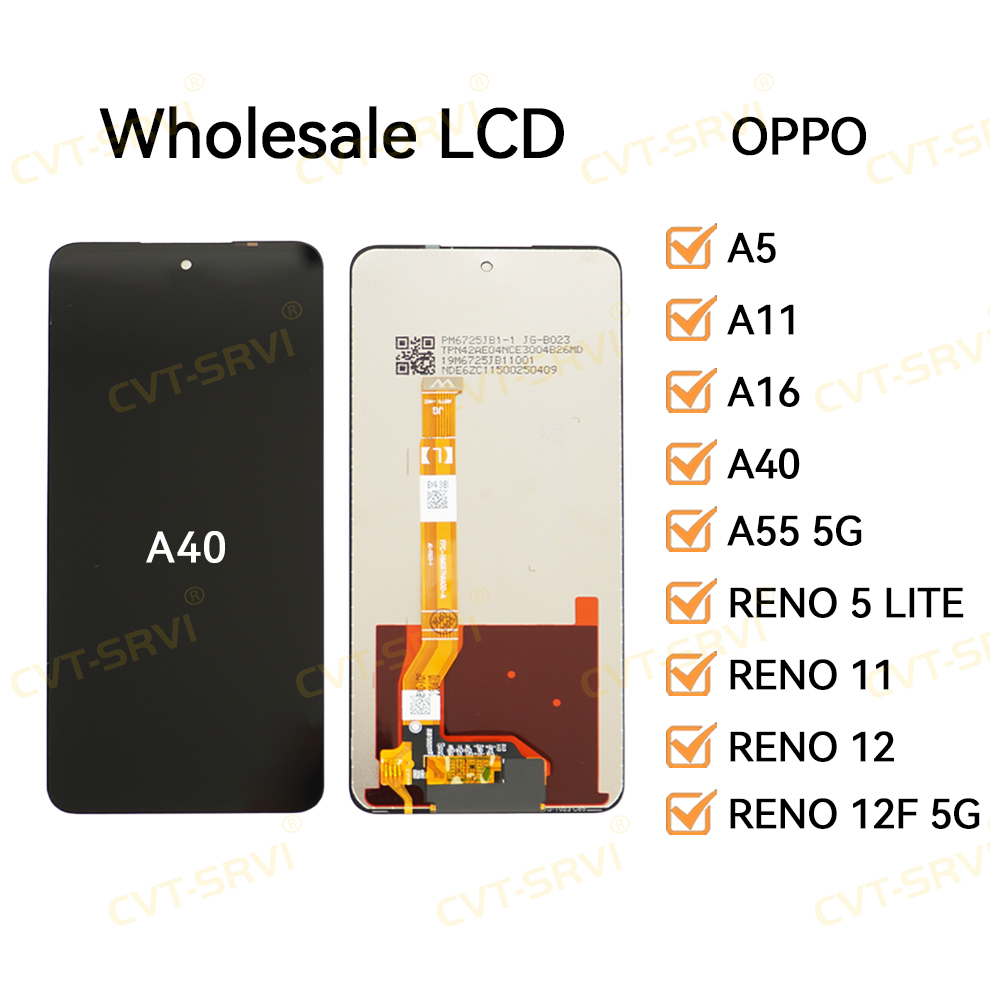 CVT-Srvi Wholesaler factory price OLED Pantallas Incell Mobile Phone Screen for OPPO A5/A11/A16/A40/A55 5G/RENO 5 LITE 