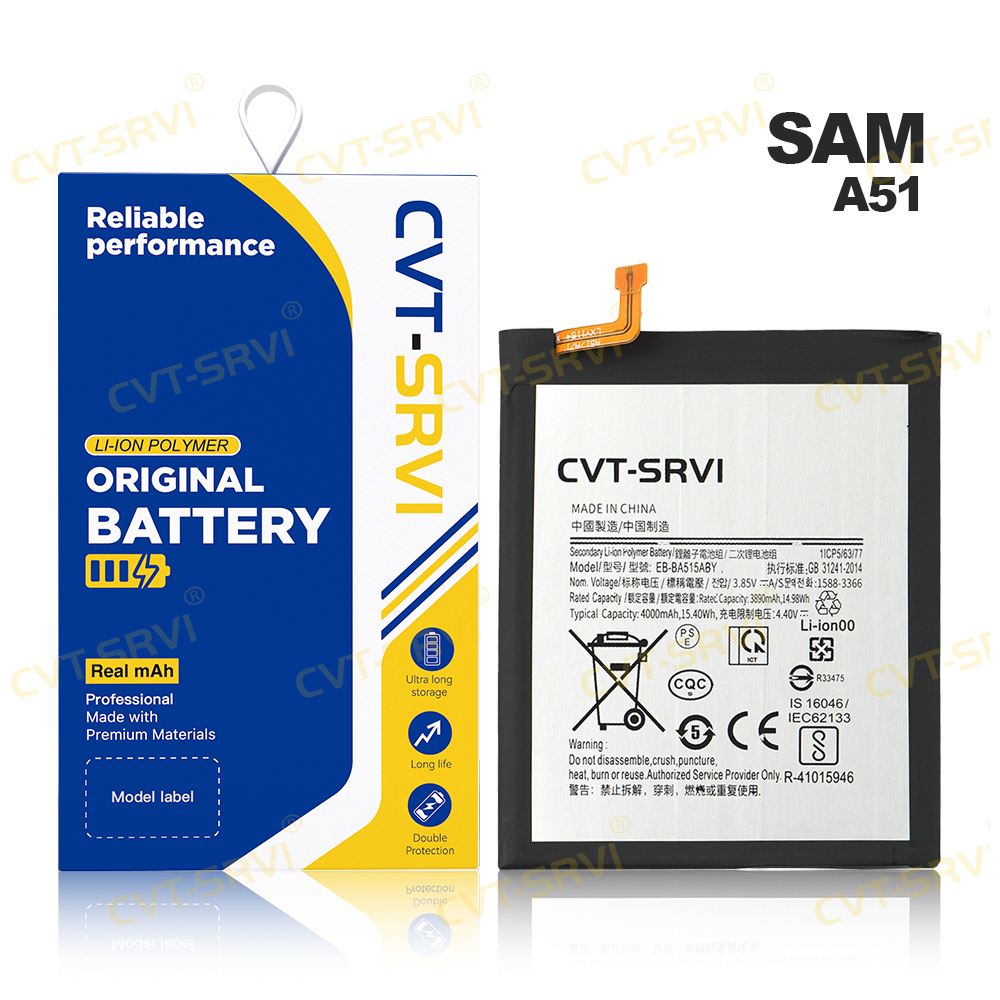 CVT-Svri Factory Price Bateria para Celular 100% Tested Mobile Phone Battery Li-ion Polymer Battery for Samsung Series A51