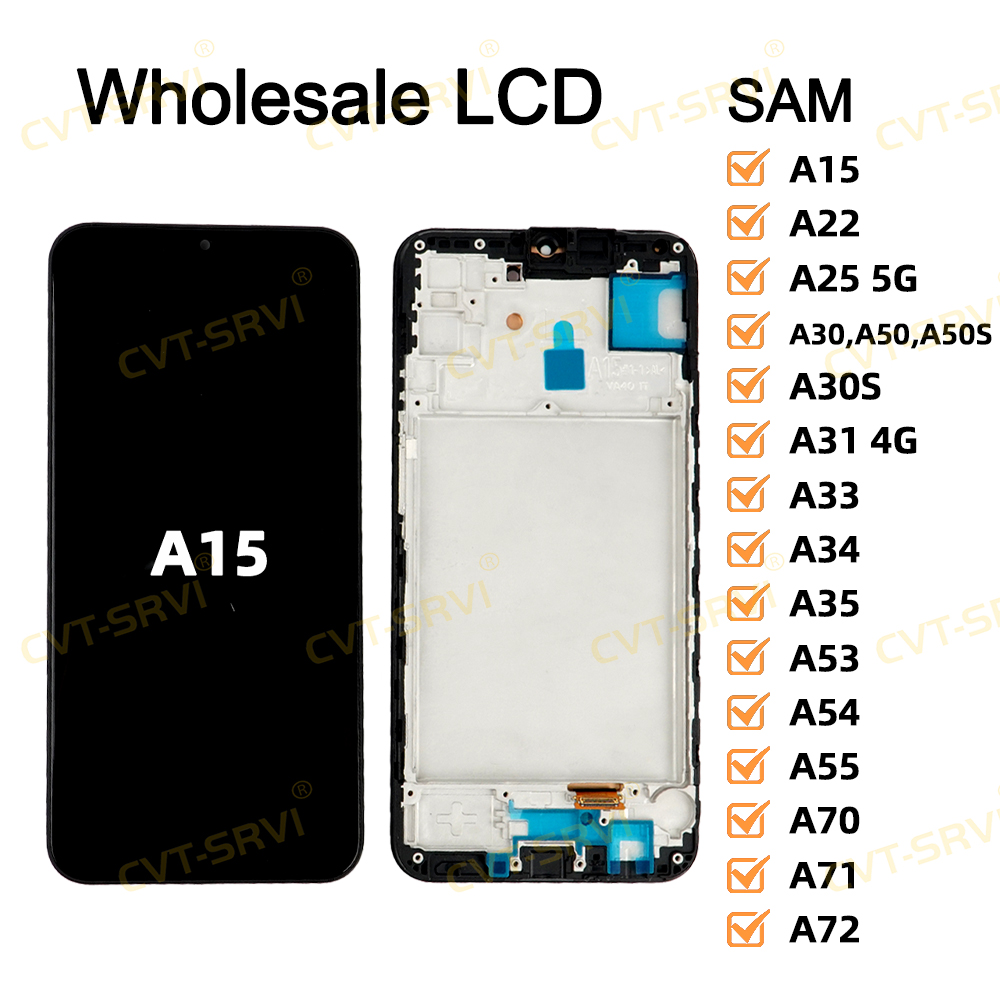 CVT-SRVI Mobile Phone Touch Screen Cell Phone LCD for Samsung A15 Mobile Phone Accessories