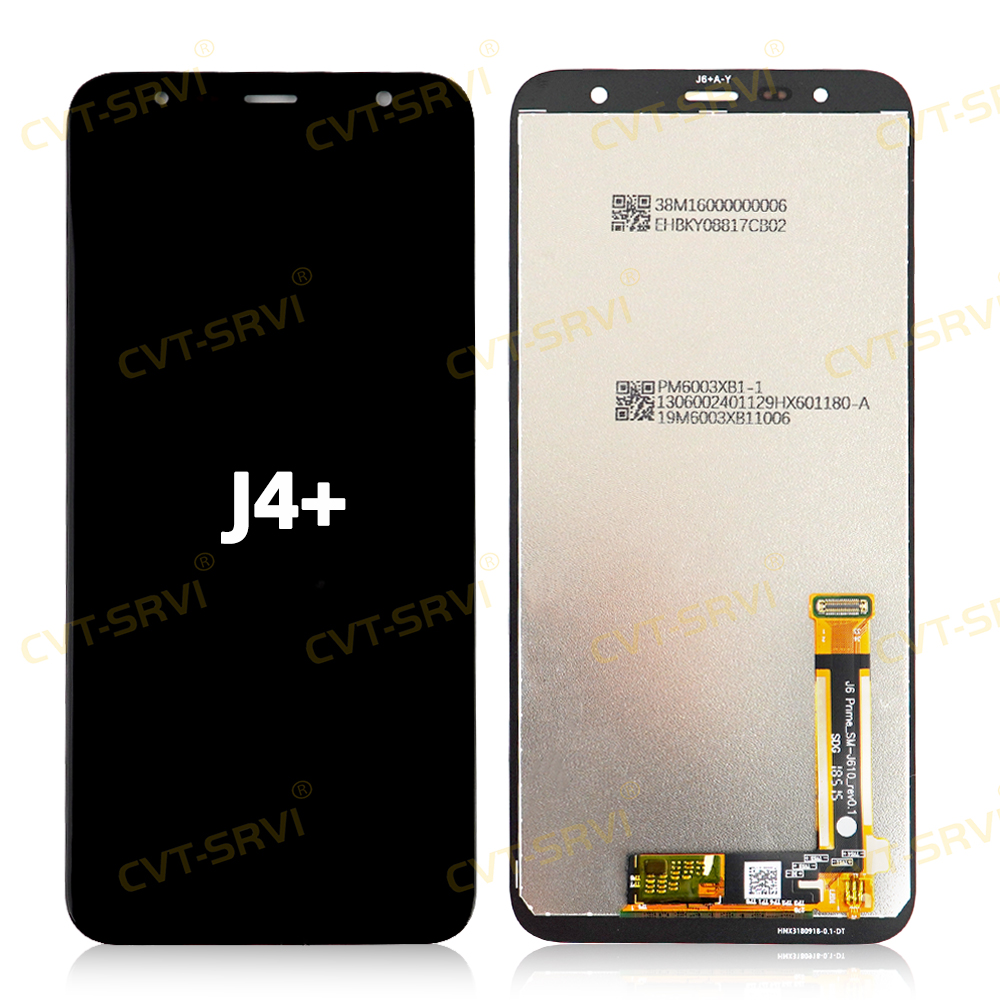 CVT-SRVI Sam Galaxy J4+ LCD Display + Touch Screen – Pantalla Completa HD, Reemplazo 100% Nuevo y Compatible para Reparación Fácil