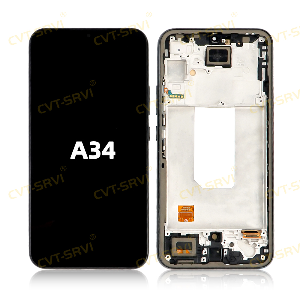 CVT-SRVI Sam A34 5G Pantalla LCD + Touch – HD Display Reemplazo Rápido, 100% Nueva y Compatible