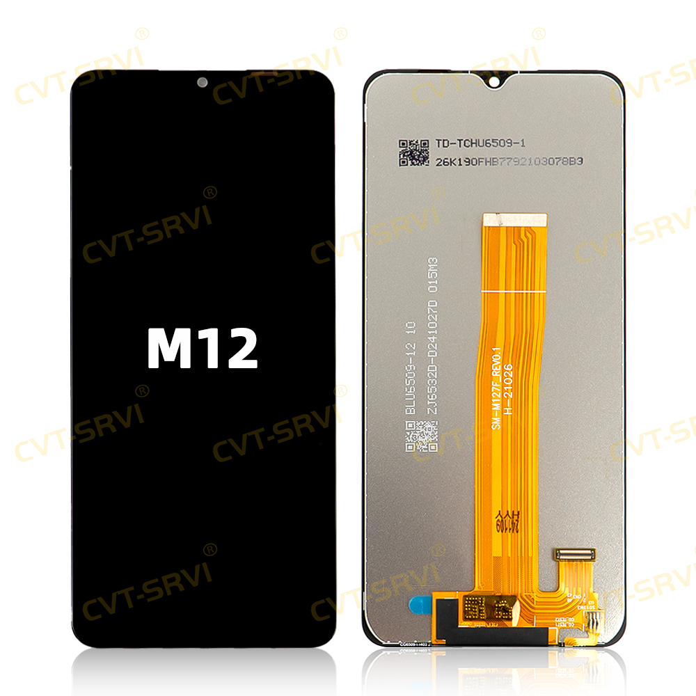 CVT-SRVI Display Pantalla Samsung M12 – LCD Touch Ensamblado de Alta Calidad, 100% Probado, Fácil de Cambiar en Casa o Taller