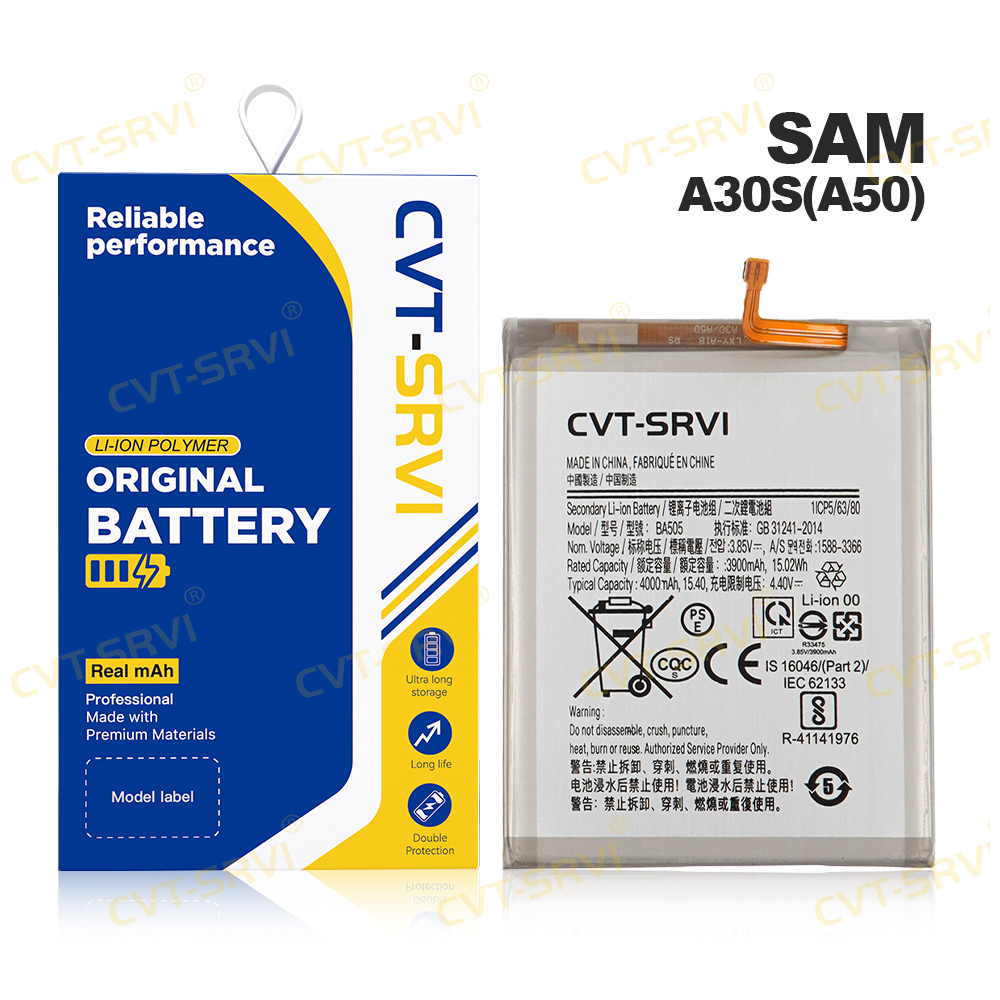 CVT-Svri Bateria para Celular Full Capacity Mobile Phone Battery Li-ion Polymer Battery for Samsung Series A30S A50