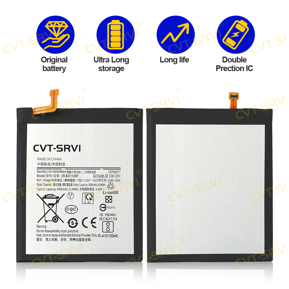CVT-Svri Factory Price Bateria para Celular 100% Tested Mobile Phone Battery Li-ion Polymer Battery for Samsung Series A51
