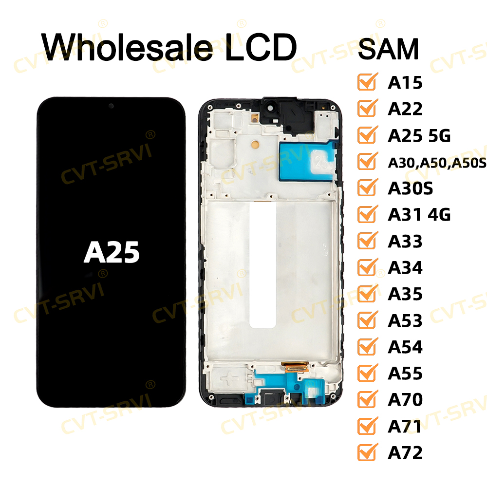 CVT-SRVI Pantallas De Celulares Mobile Phone Accessory Touch Screen Mobile Phone LCD for Samsung A25 5G
