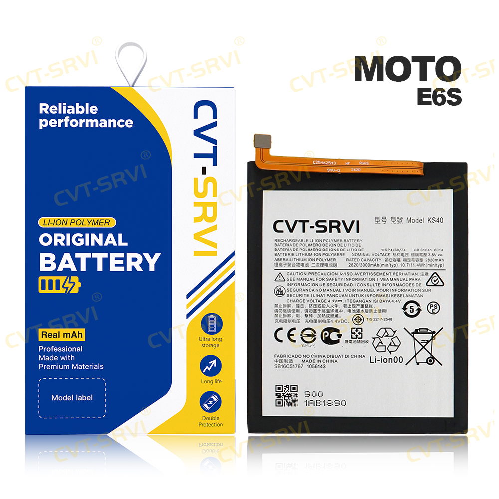 CVT-SRVI Moto E6S Battery / Batería para Moto E6S – New 0 Cycle High Capacity Replacement / Reemplazo de Batería Nueva y de Alta Capacidad